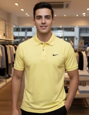 Camisa Polo Piquet Nike Amarelo tamanho GG