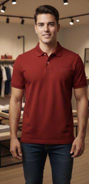 Camisa Polo Piquet Hugo Boss Vermelho tamanho GG
