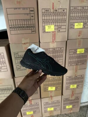 Tênis Asics Preto Com Azul Numeração 38