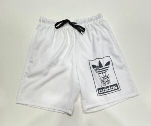 Bermuda Elastano de Elástico Branco Adidas Tamanho M