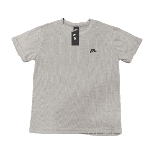 Camisa Texturizada Nike Cinza com Listrado tamanho G