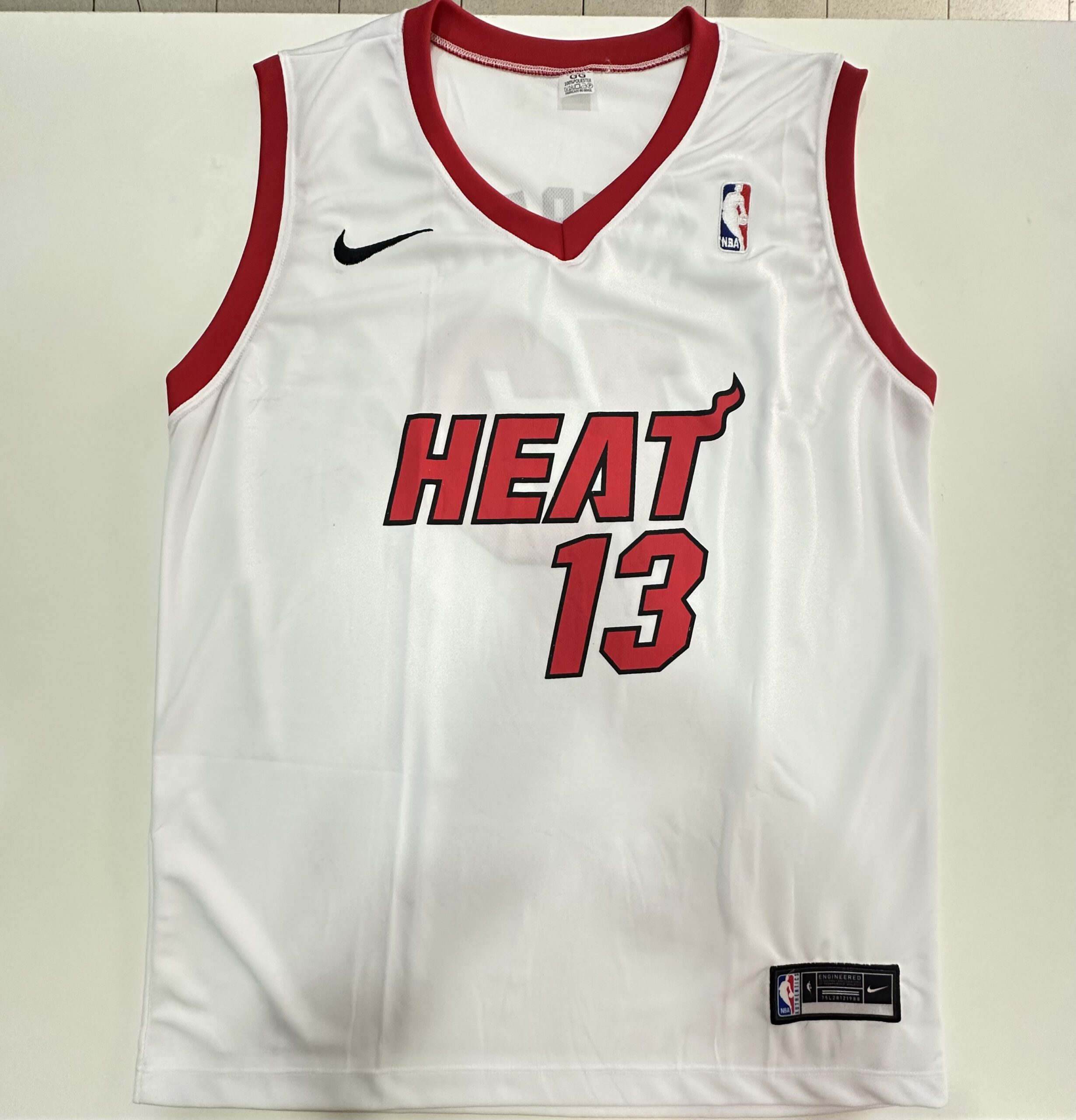 Regata de Basquete Memphis Heat Branco Tamanho GG