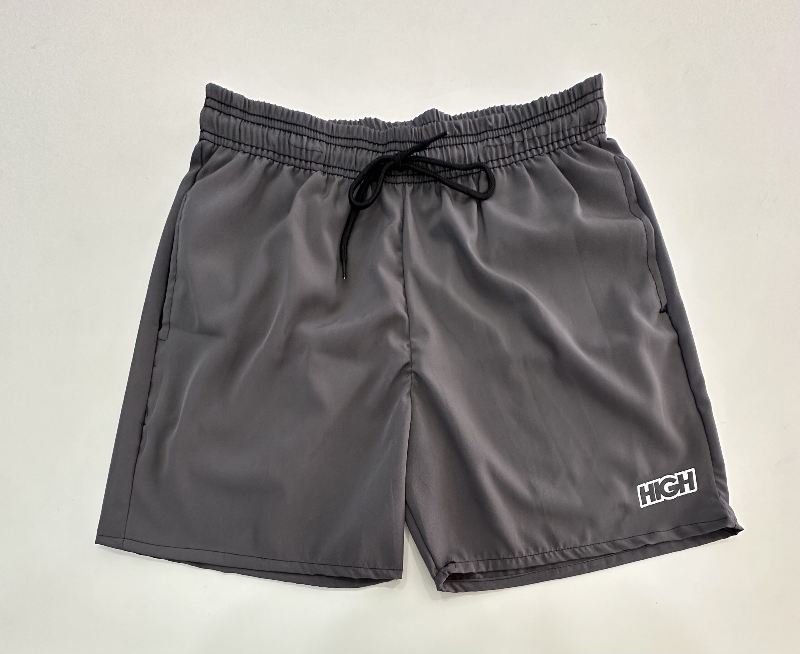 Bermuda Elastano Elástico High Cinza Tamanho M