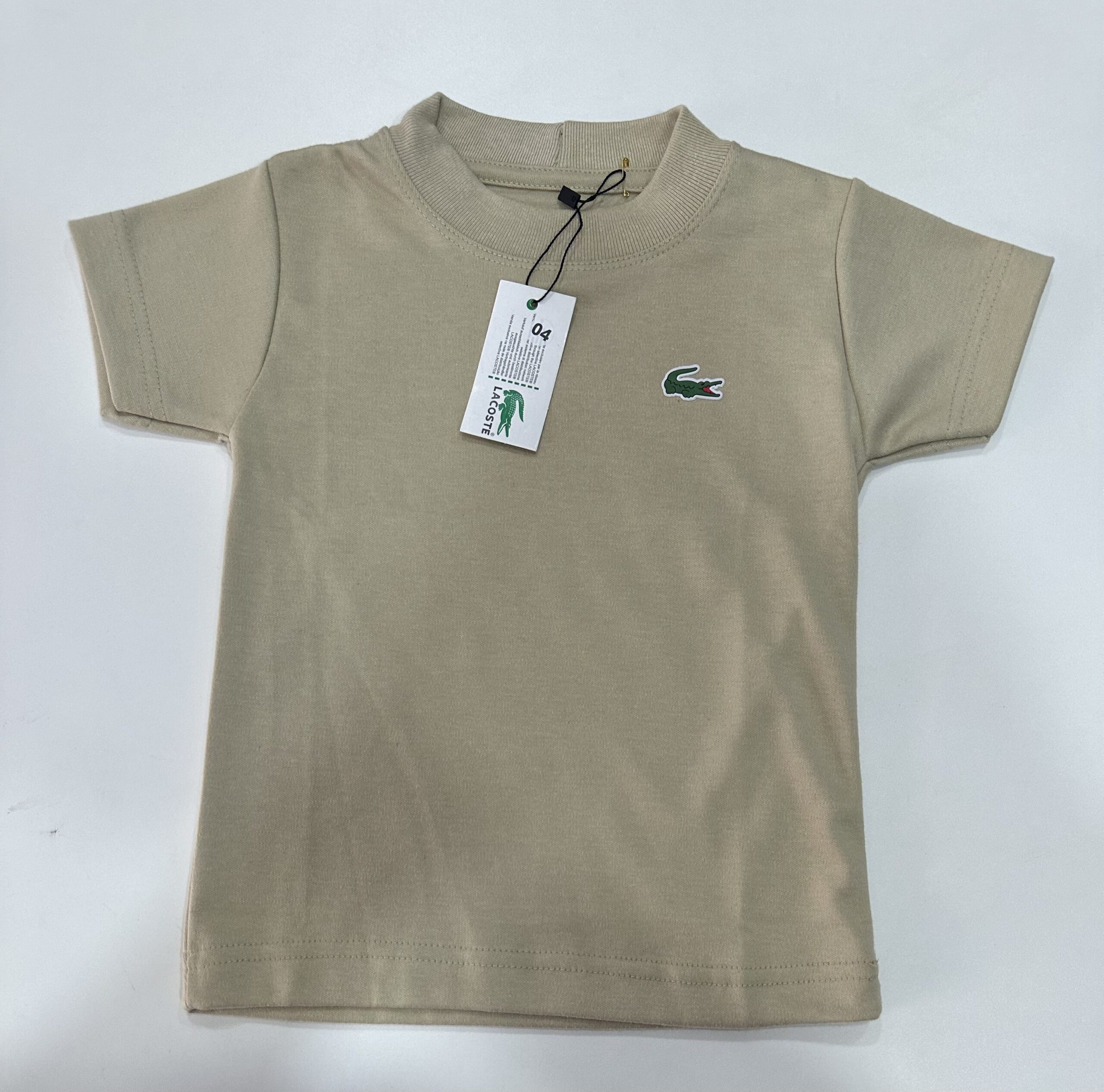 Camisa Infantil Oversized Suedine 50.1 Lacoste Bege Tamanho 04