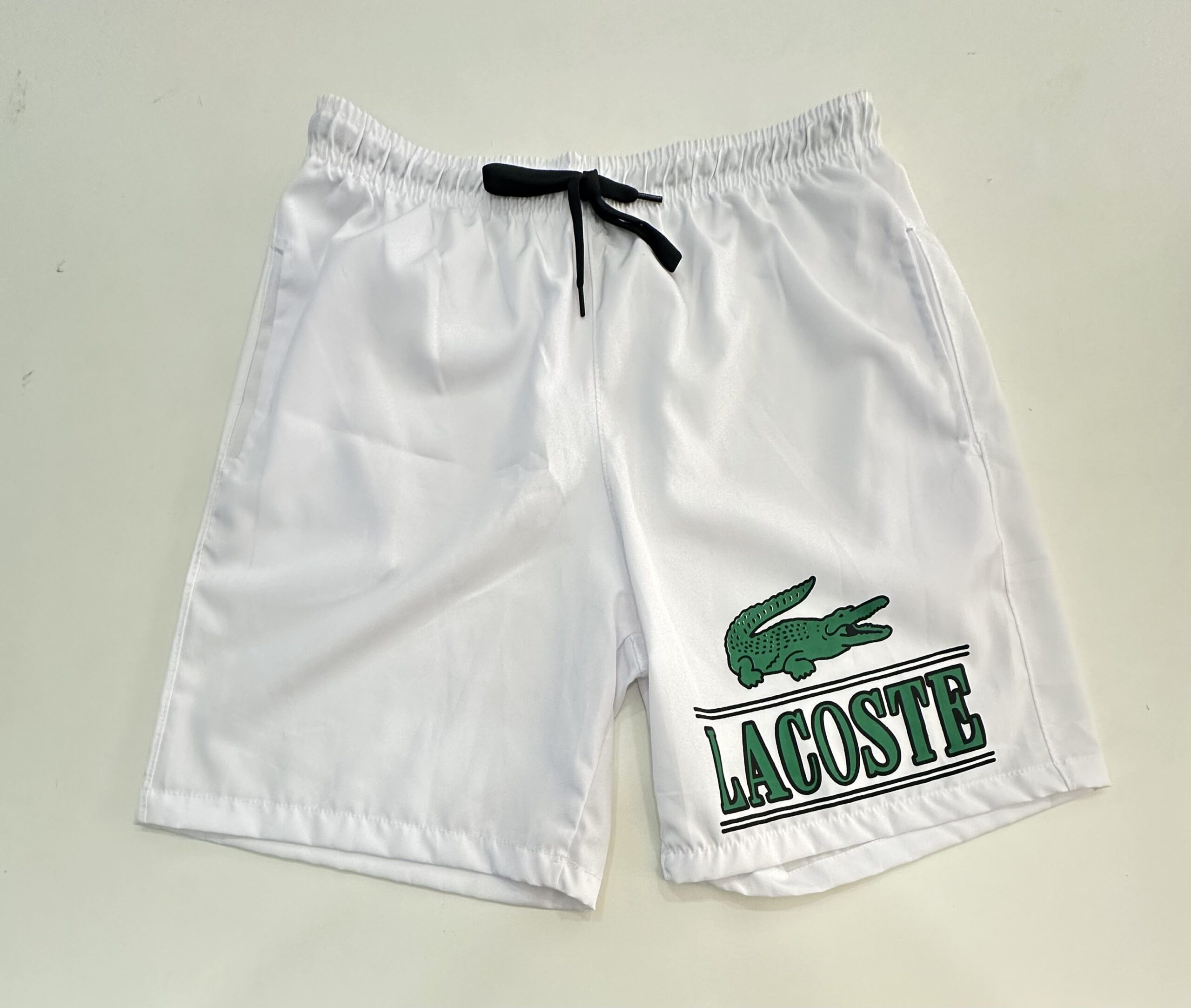 Bermuda Elastano Elástico Lacoste Branco Tamanho M