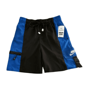 Bermuda Elastano Cargo Nike Preto Com Azul Tamanho M