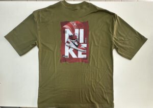 Camisa Plus Size Oversized Suedine 50.1 Nike Verde com Vermelho Tamanho G2