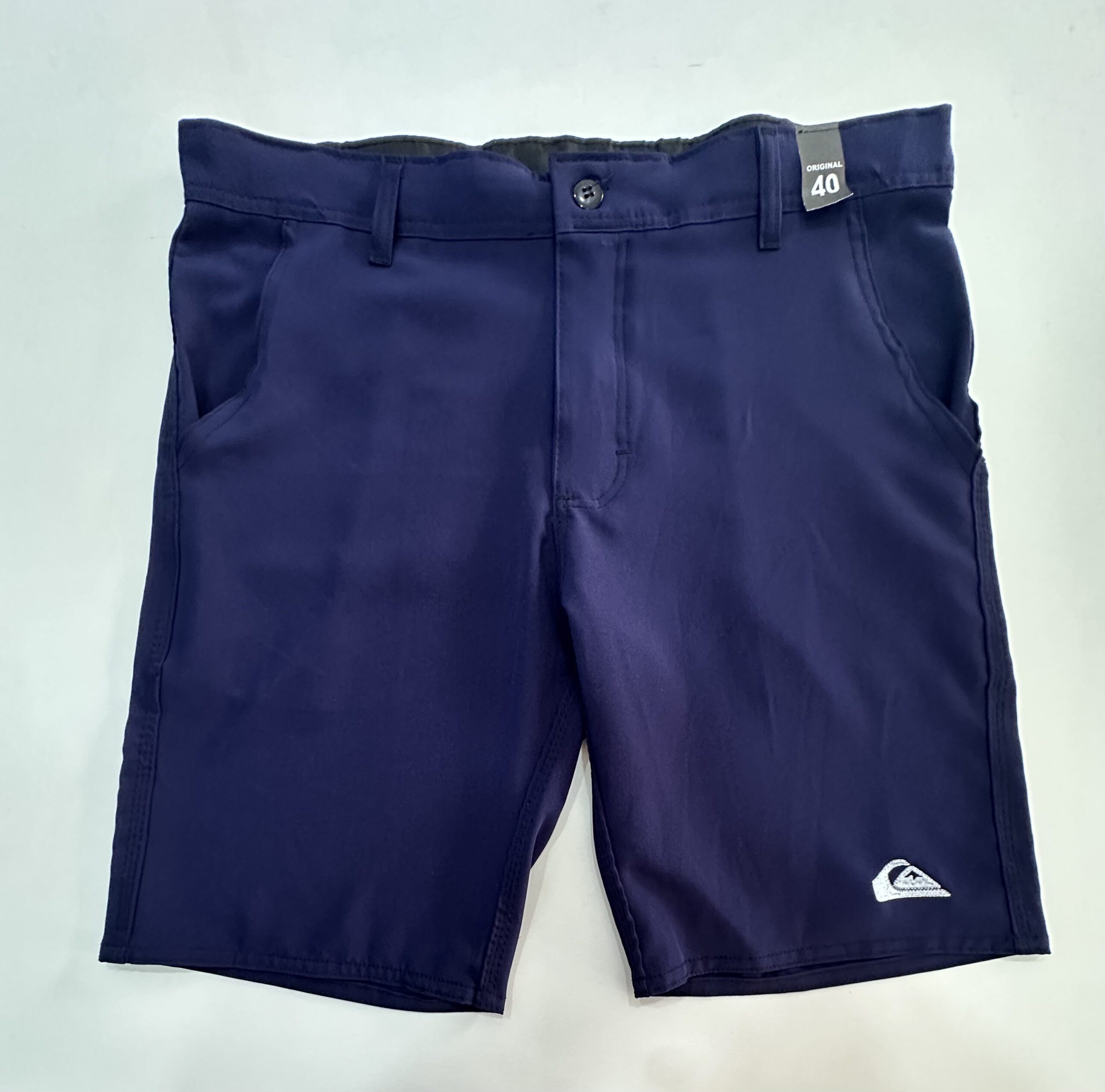 Bermuda Elastano de Passeio Social Quiksilver Azul Escuro Tamanho 40