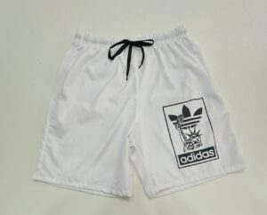 Bermuda Elastano Elástico Adidas Branco Tamanho GG