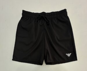 Bermuda Elastano Elástico Armani Preto com Simbolo Listrado Tamanho G