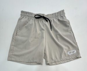 Bermuda Elastano Elástico High Bege Tamanho G