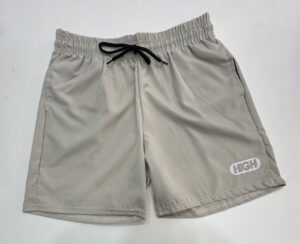 Bermuda Elastano Elástico High Bege Claro Tamanho GG