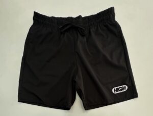 Bermuda Elastano Elástico High Preto com Simbolo Diferente Tamanho GG