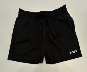 Bermuda Elastano Elástico Hugo Boss Preto Tamanho G