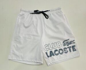 Bermuda Elastano Elástico Lacoste Branco Tamanho GG