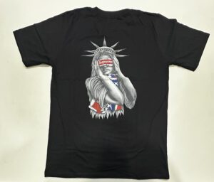 Camisa Oversized Streetwear Preto Supreme Tamanho M