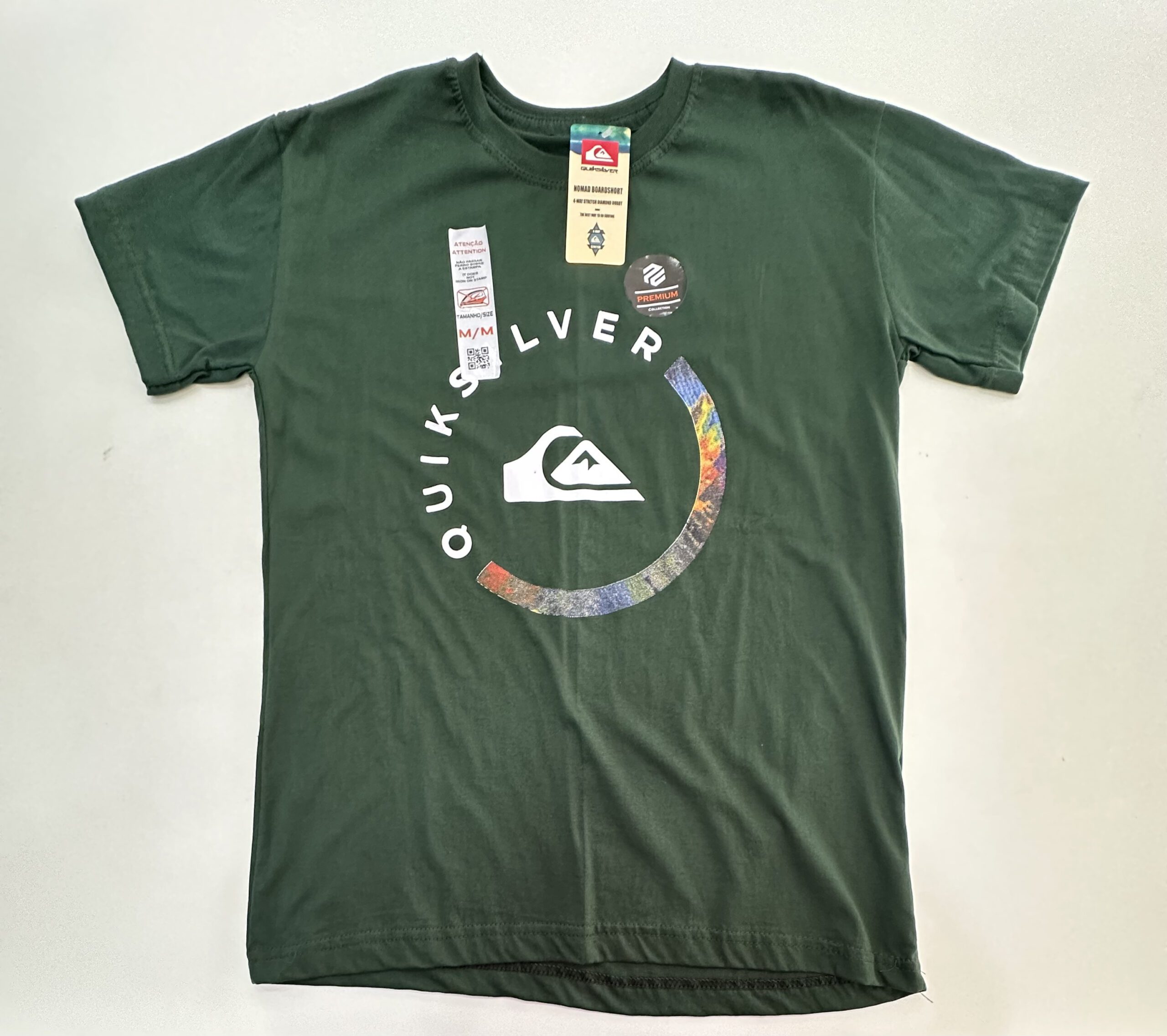 Camisa Surf Premium Fio 30.1 QuikSilver Verde Escuro tamanho M