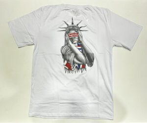 Camisa Oversized Streetwear Supreme Branco Tamanho M