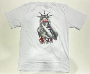 Camisa Oversized Streetwear Supreme Branco Tamanho GG