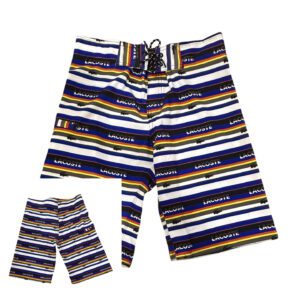 Bermuda Elastano Premium Listrado Lacoste Numeração 38