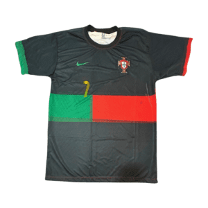 Camisa de Time Segunda Linha Preto Portugal Tamanho GG